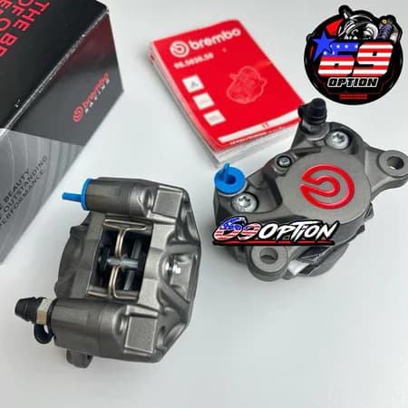 ปั้มเบรค Brembo แท้ ปั้มปักข้างโลโก้แดงสีเทาแท้